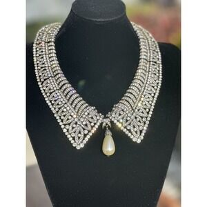 NWT Authen Heidi Daus "Prim & Proper" Beaded Crystal Statement Necklace So Spark